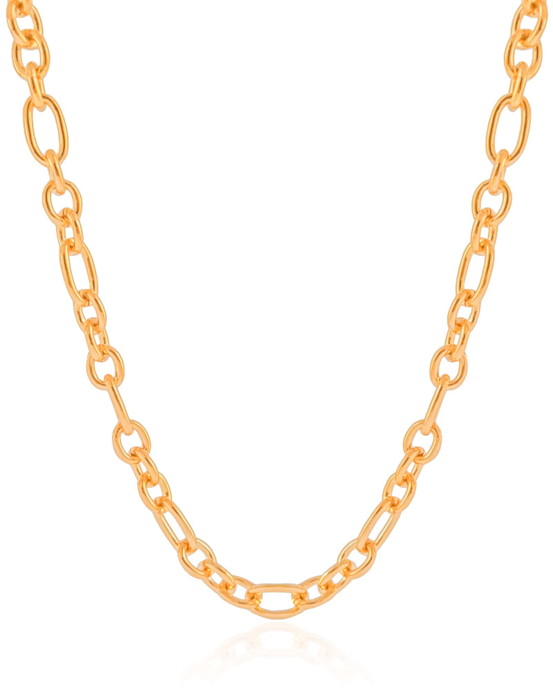 Gargantilha Elos Ovais 8 mm Banhado a Ouro 18K  - 45 cm