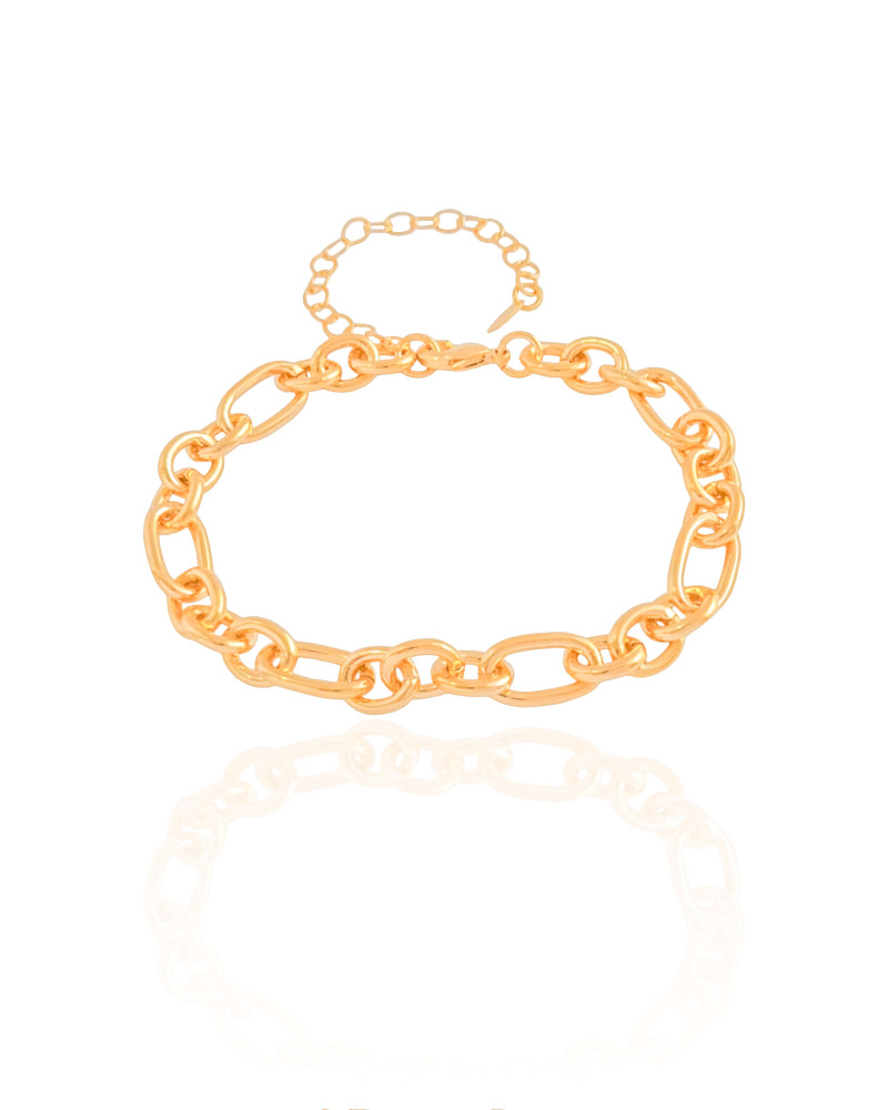 Pulseira Elos Ovais 8mm Banhado a Ouro 18K