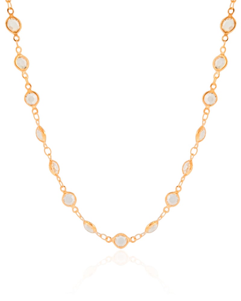 Choker Pontos de Luz Cristal 7 mm Banhado a Ouro 18K