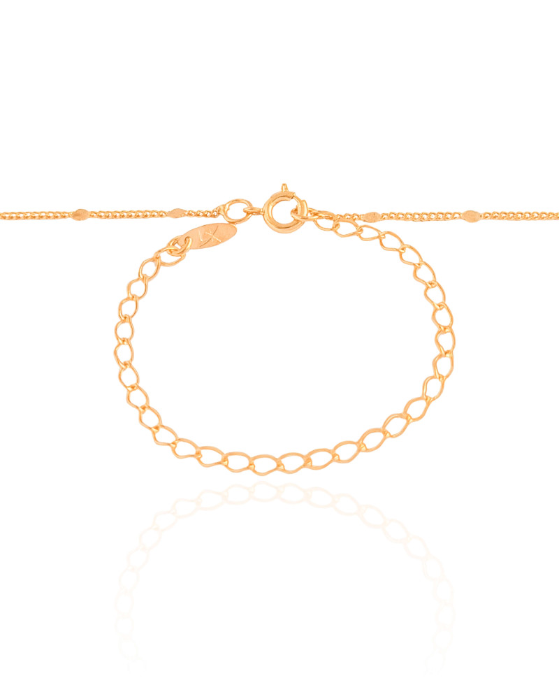 Choker Grumet Plaquinhas Banhado a Ouro 18K - 33 cm