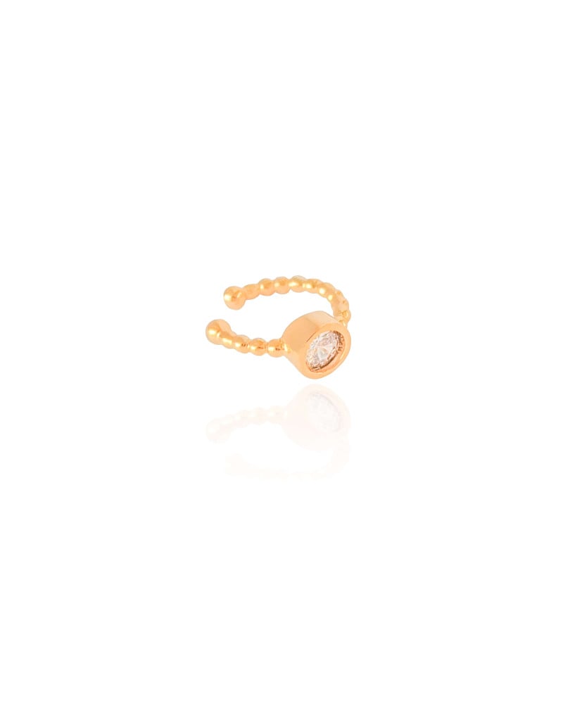 Piercing Bolinhas Ponto de Luz Cristal Banhado a Ouro 18K