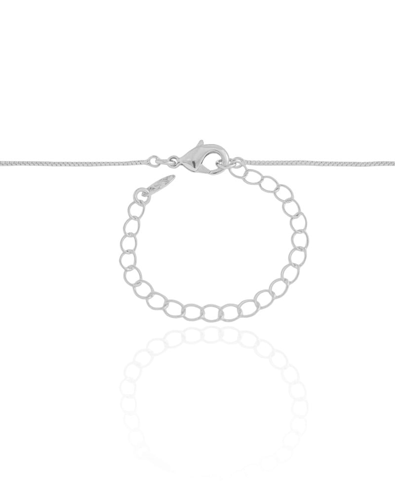 Gargantilha Veneziana Orgânico Pérola Ródio Branco - 40 cm