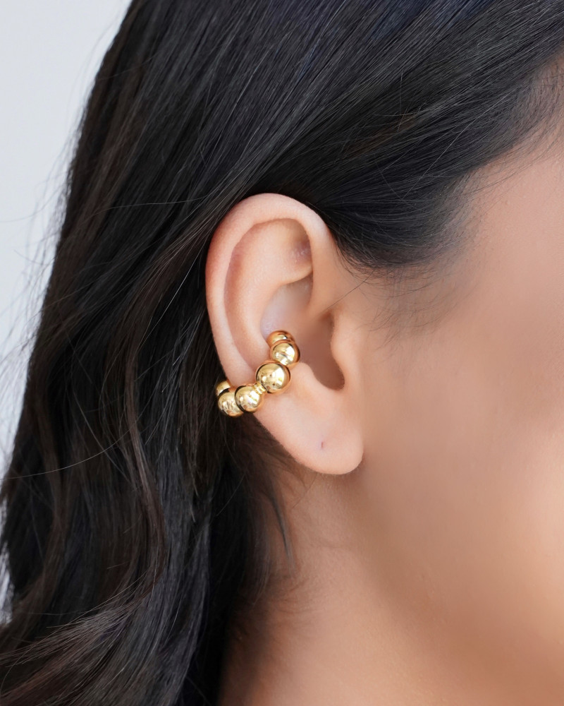 Piercing Bolas Lisas ABS Banhado a Ouro 18K