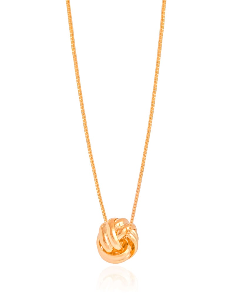 Gargantilha Veneziana Nó Liso Banhado a Ouro 18K - 45 cm