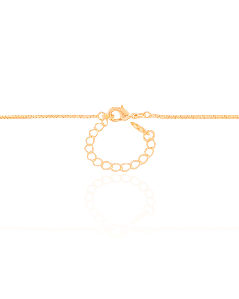 Gargantilha Veneziana Nó Liso Banhado a Ouro 18K - 45 cm