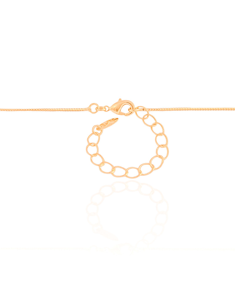 Gargantilha Veneziana Coração Liso Banhado a Ouro 18K - 45 cm