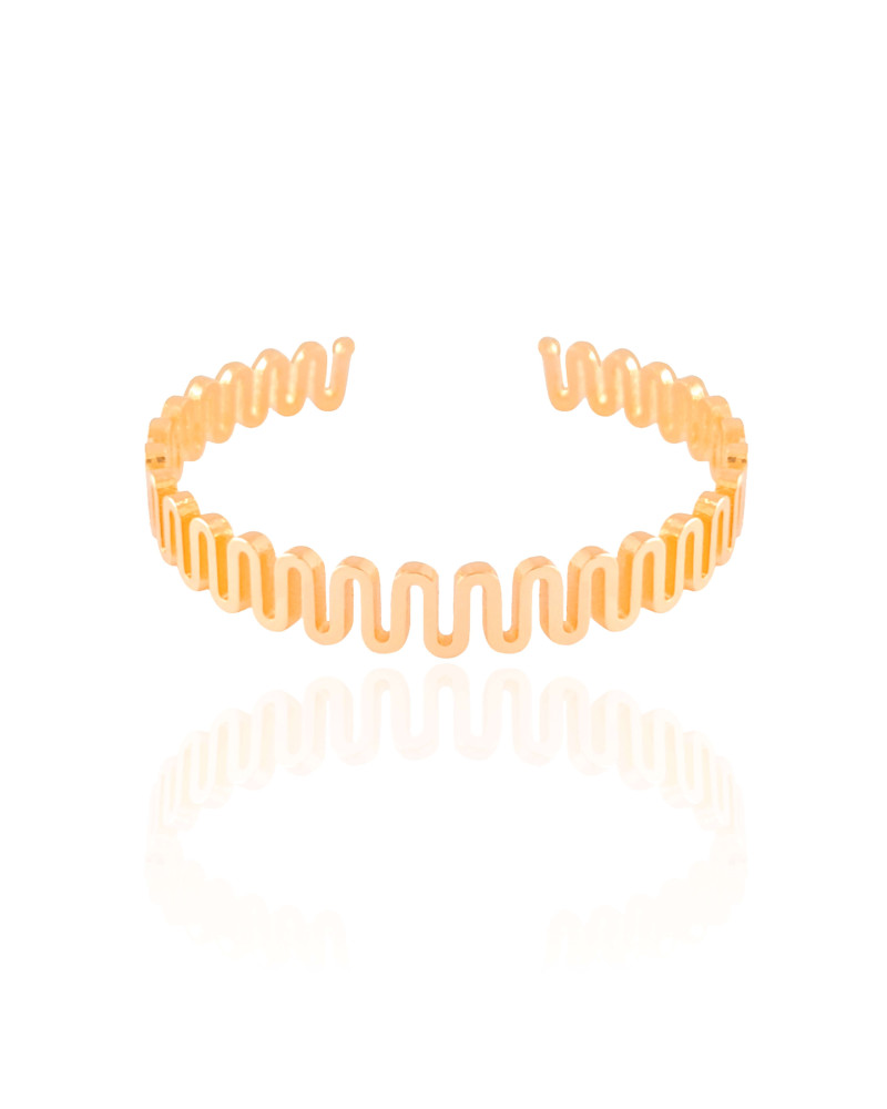 Bracelete Mola 8 mm Banhado a Ouro 18K