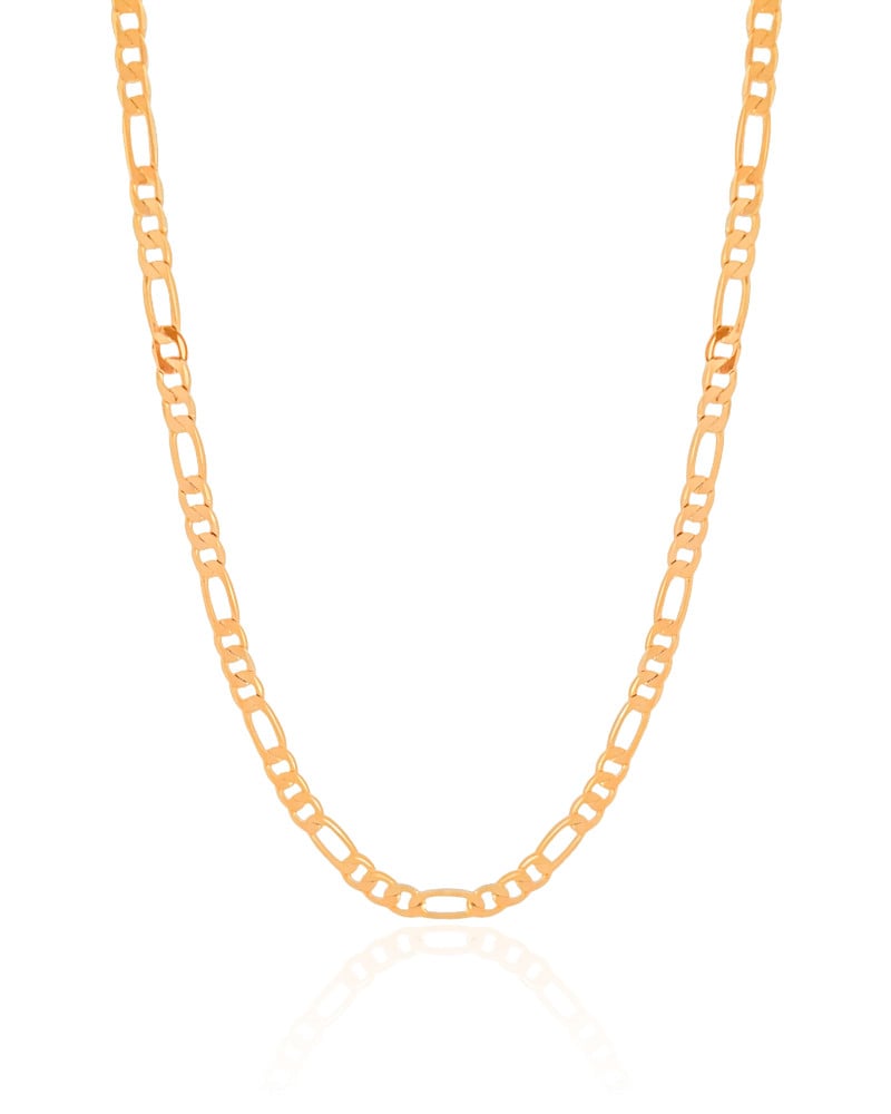 Choker Fígaro 4 mm Banhado a Ouro 18K