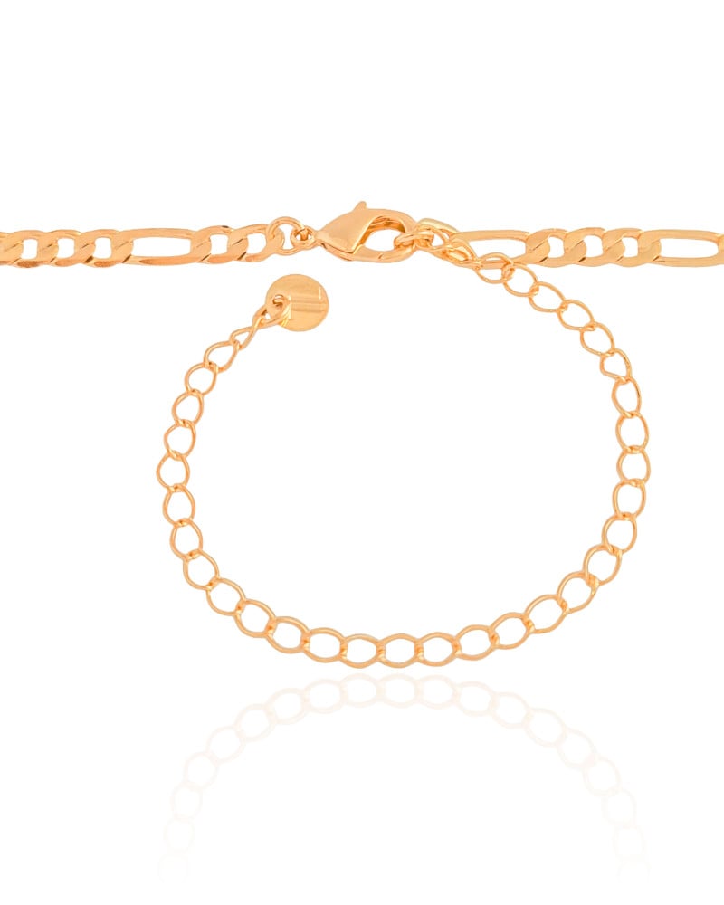 Choker Fígaro 4 mm Banhado a Ouro 18K