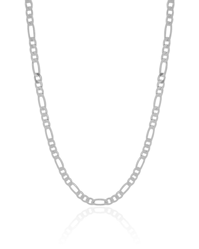 Choker Fígaro 4 mm Ródio Branco