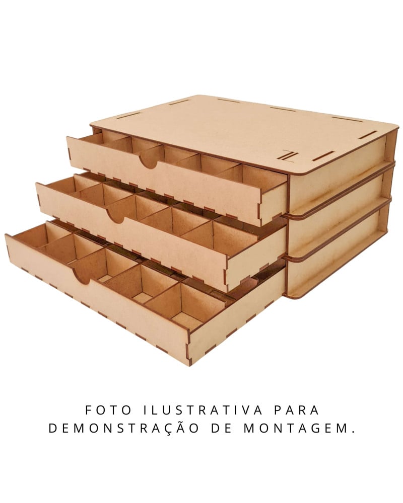 Uma Gaveta Porta Joias com 20 Divisórias