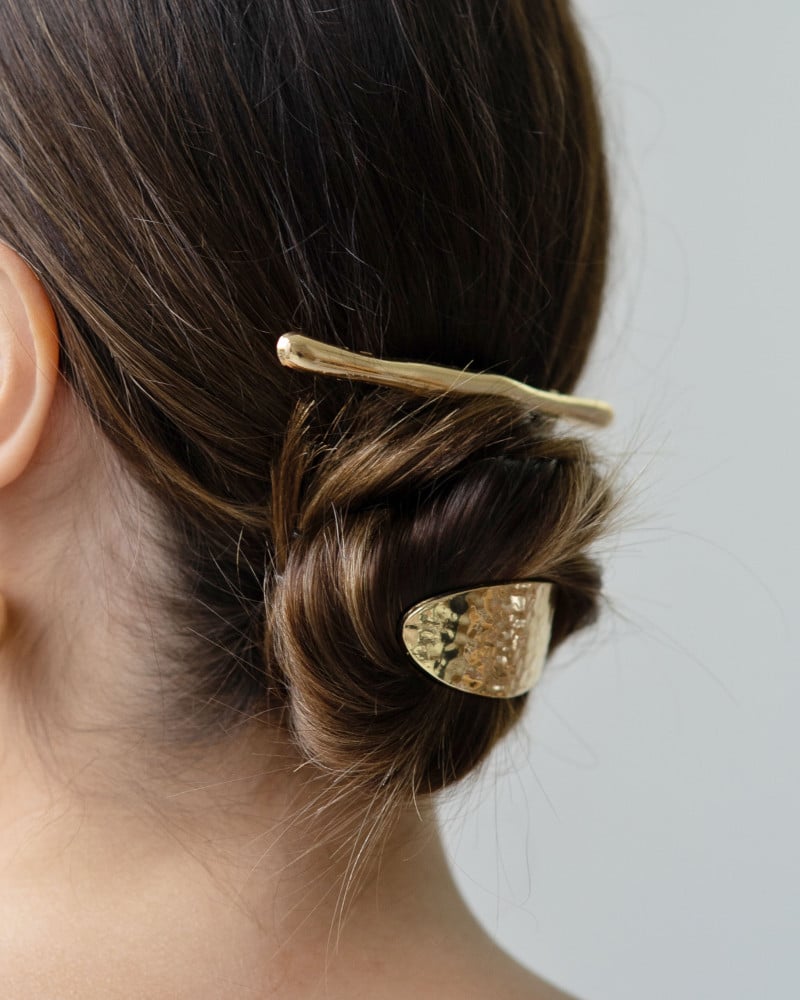 Pony Cuff Oval Orgânico Banho Dourado