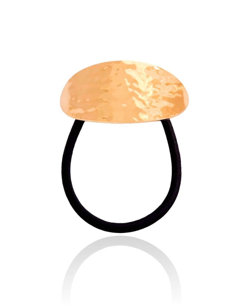 Pony Cuff Oval Orgânico Banho Dourado