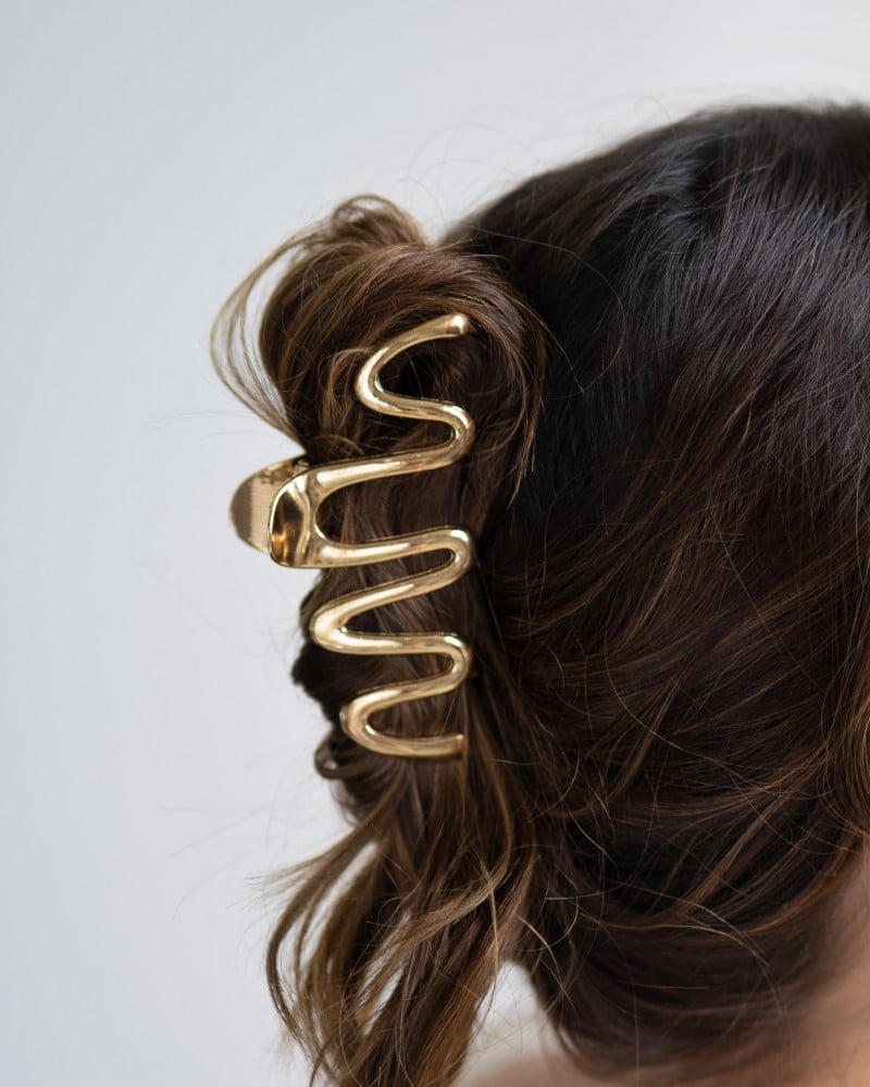 Presilha Ondas Banho Dourado