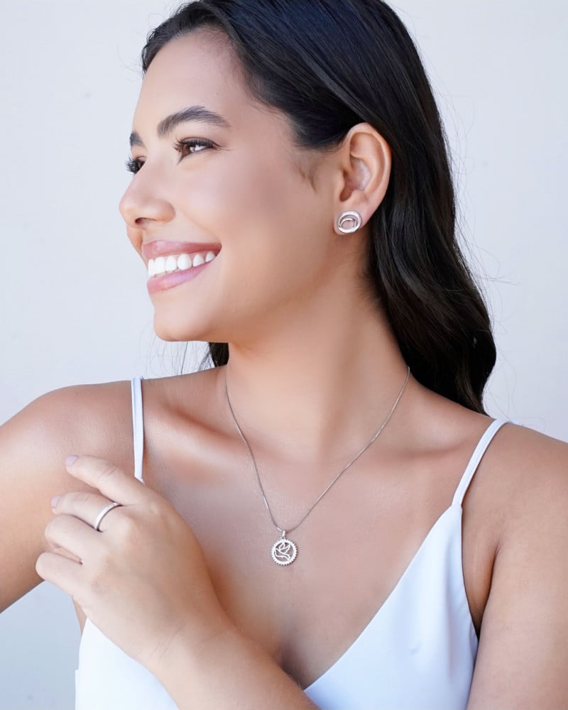 Anel Cravejado Cristal Tamanho 19 Ródio Branco