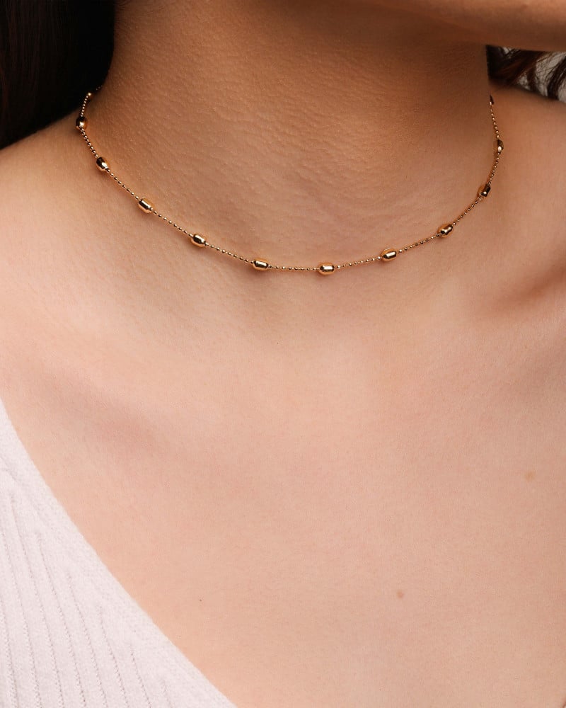 Choker Gomos 3 mm Banhado a Ouro 18K