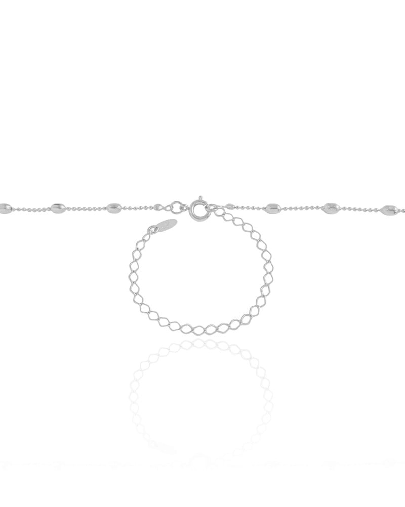 Choker Gomos 3 mm Ródio Branco