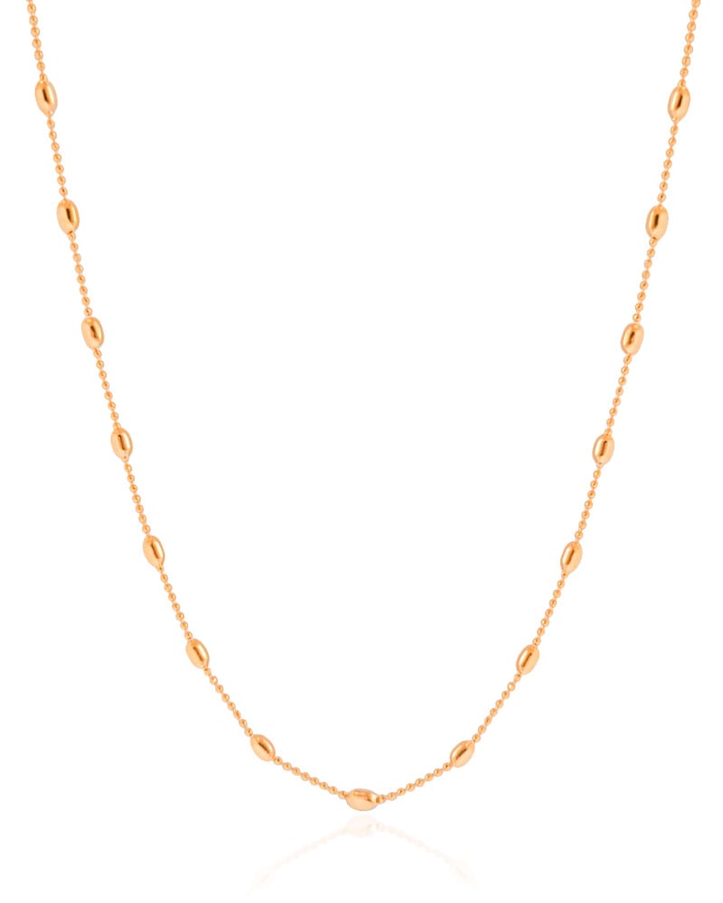 Gargantilha Longa Gomos Banhado a Ouro 18K - 70 cm