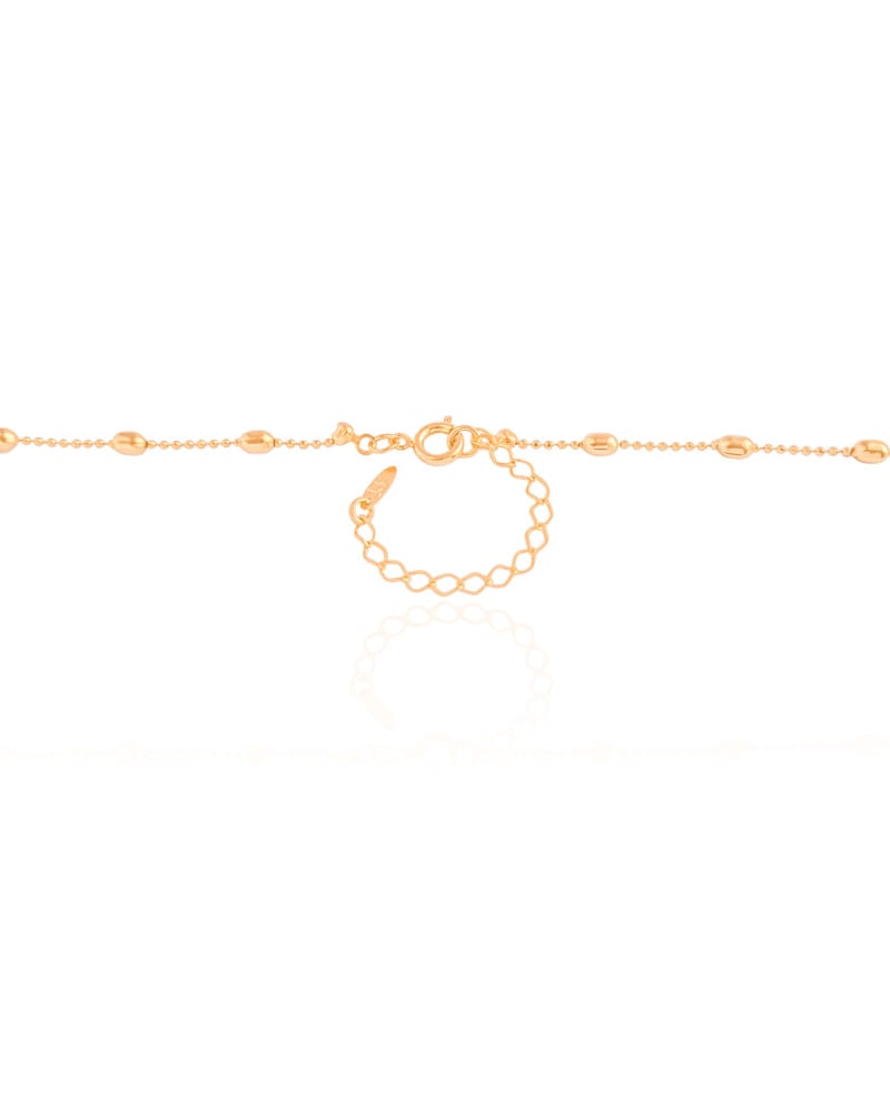 Gargantilha Longa Gomos Banhado a Ouro 18K - 70 cm