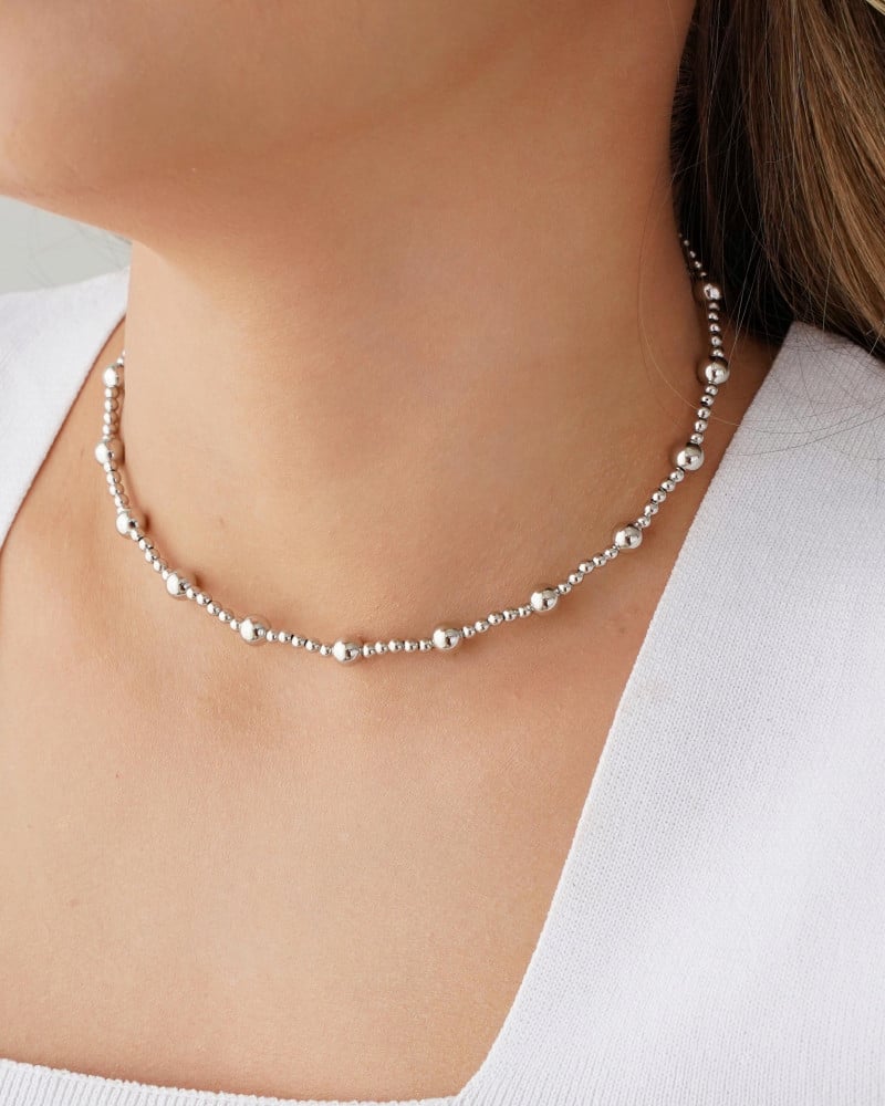 Aro Flexível Bolas Lisas Ródio Branco