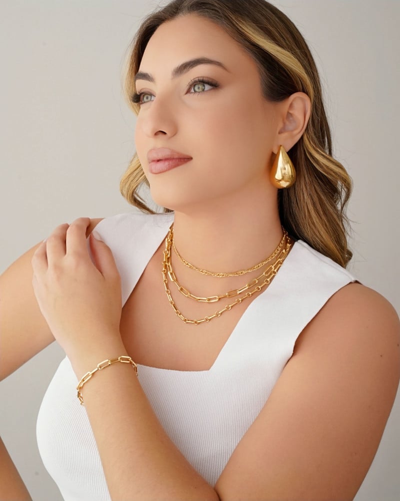 Choker Elos 5 mm Banhado a Ouro 18K