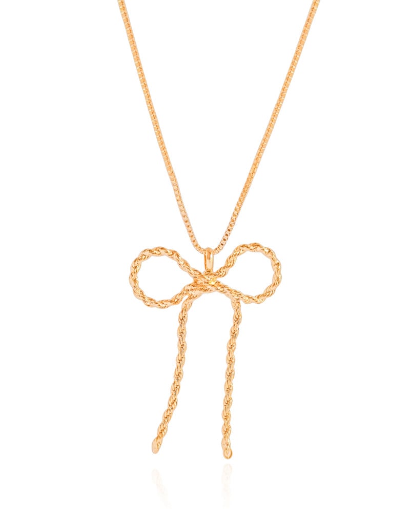 Gargantilha Veneziana Laço Cordão Baiano Banhado a Ouro 18K - 45 cm