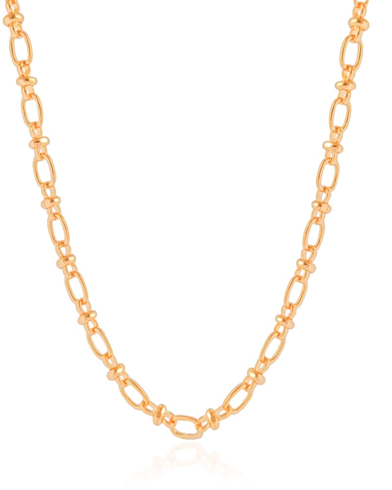 Gargantilha Elos Ovais 6 mm Banhado a Ouro 18K - 55 cm