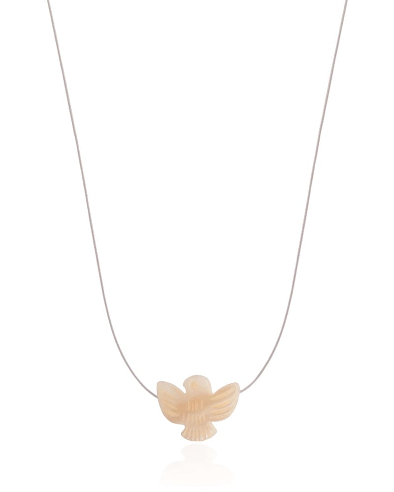 Gargantilha Nylon Espírito Santo Banhado a Ouro 18K - 38 cm