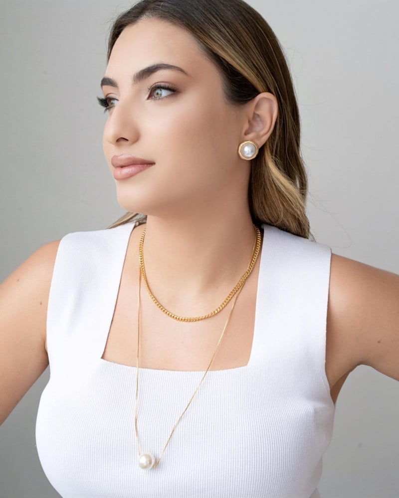 Gargantilha Grumet 4 mm Fecho Mosquetão Banhado a Ouro 18K - 40 cm