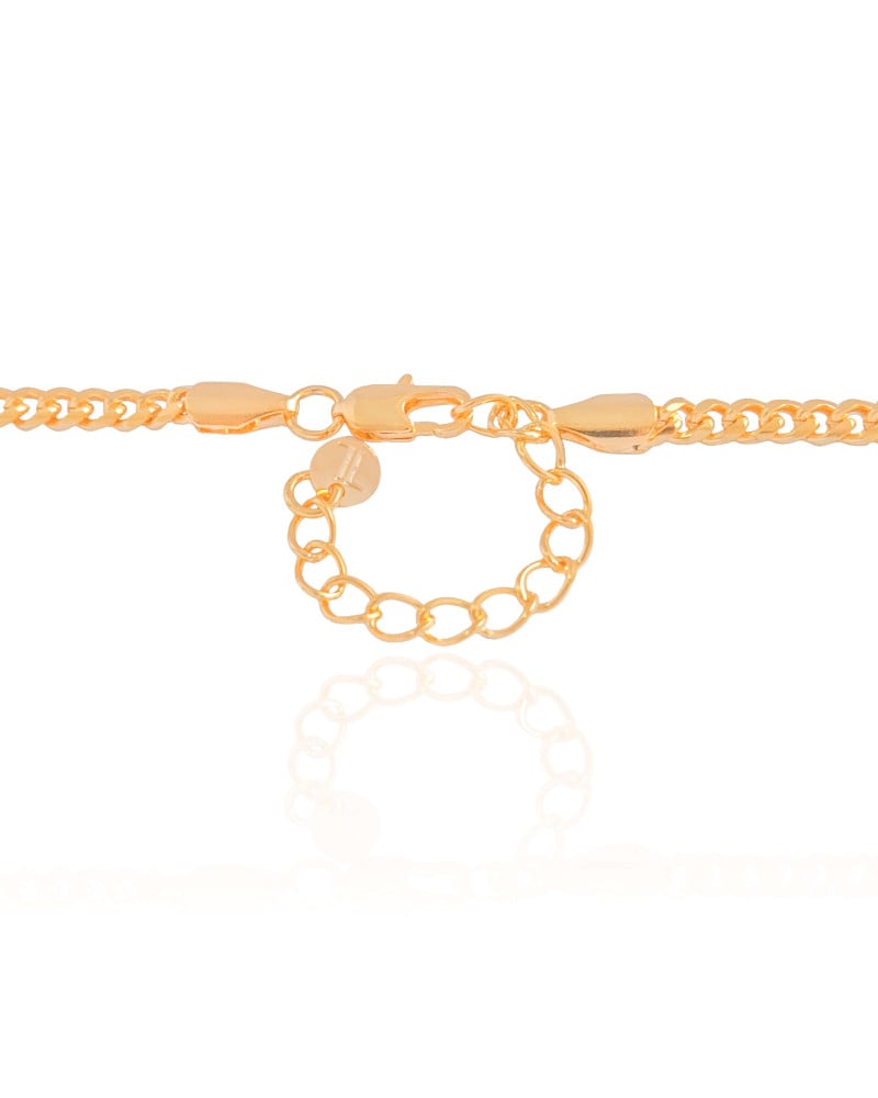 Gargantilha Grumet 4 mm Fecho Mosquetão Banhado a Ouro 18K - 40 cm