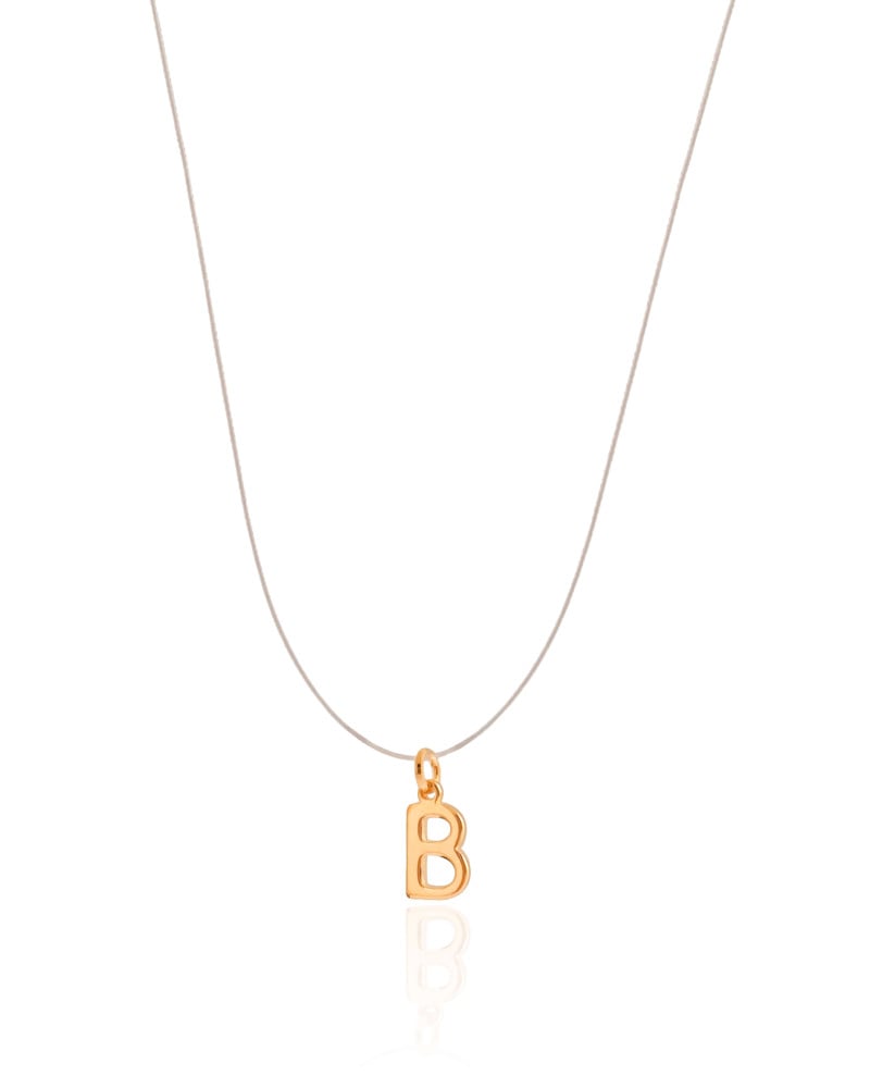 Choker Nylon Letra B Banhado a Ouro 18K