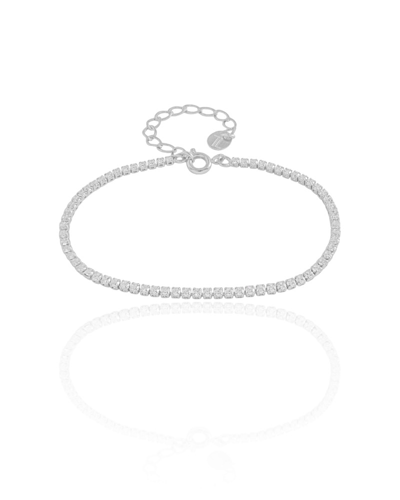 Pulseira Riviera Cristal 1.7 mm Ródio Branco