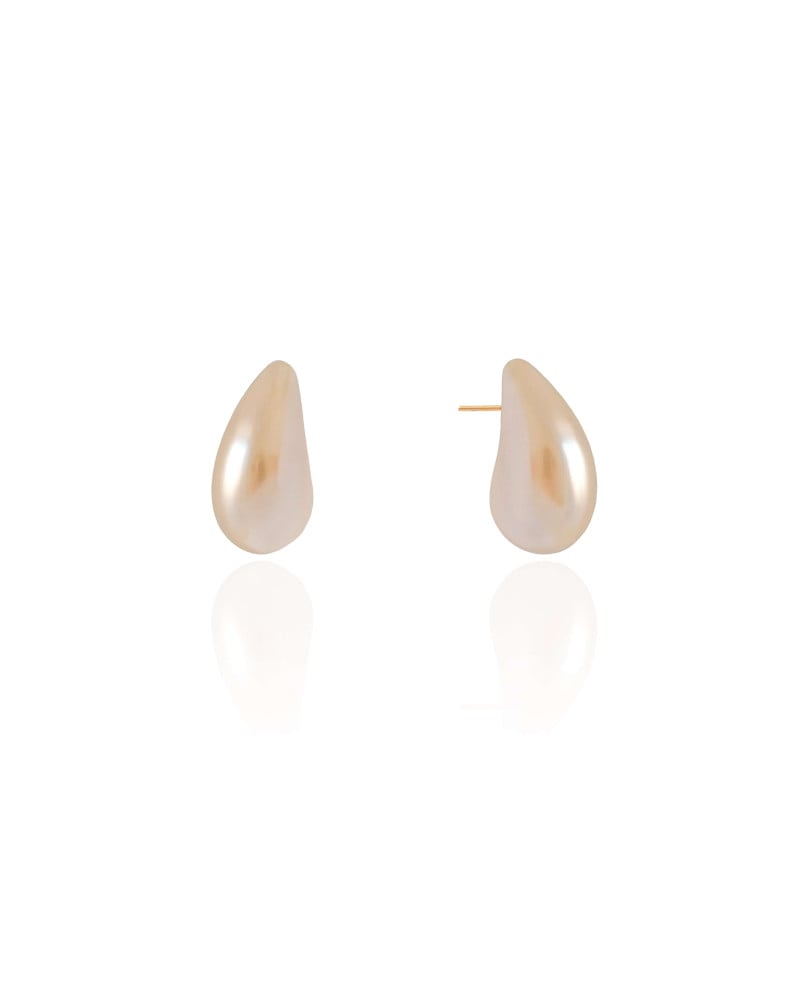Brinco Gota Pérola 1.8 cm Banhado a Ouro 18K