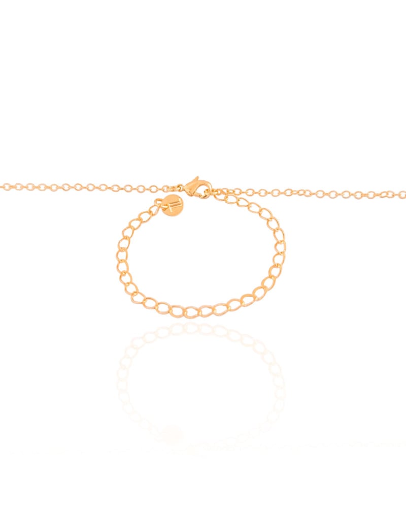 Choker Elos Trevos Madrepérola Banhado a Ouro 18K