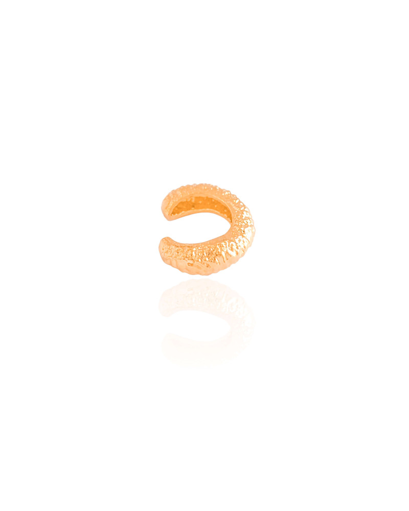 Piercing Orgânico Texturizado Banhado a Ouro 18K