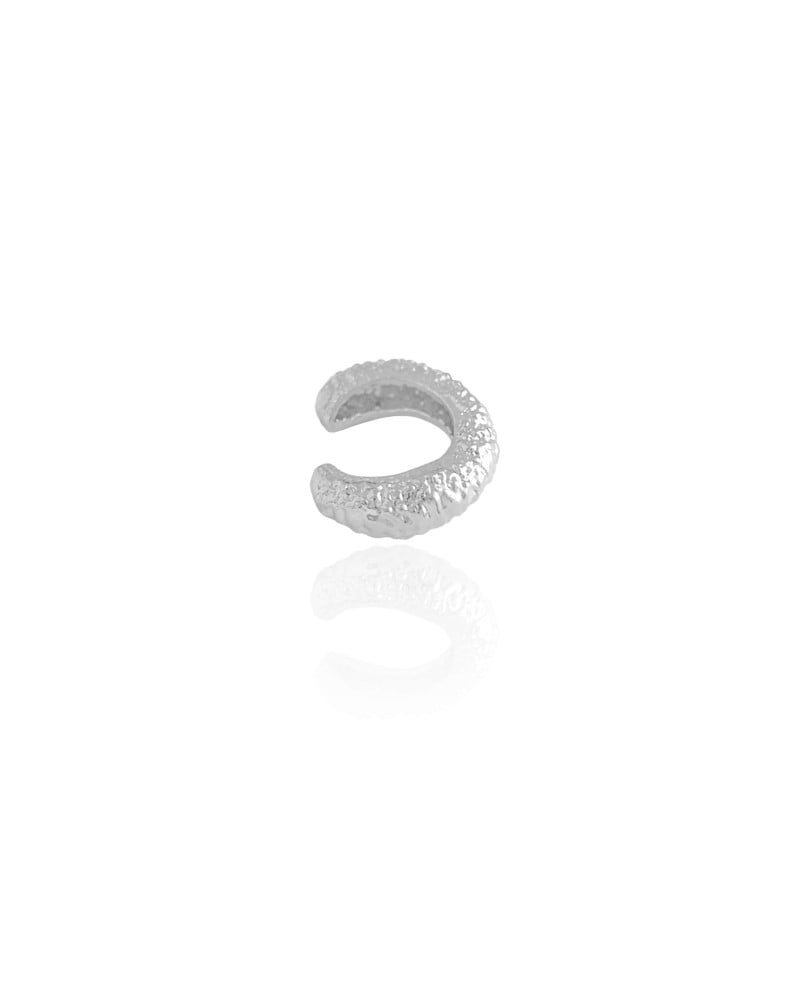Piercing Orgânico Texturizado Ródio Branco