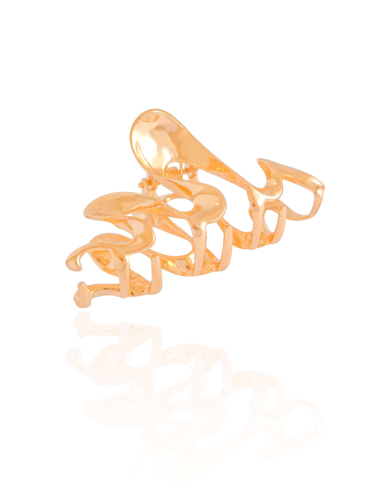 Presilha Ondas Lisas Banho Dourado