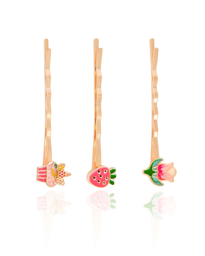 Grampos Infantis Doces Banho Dourado