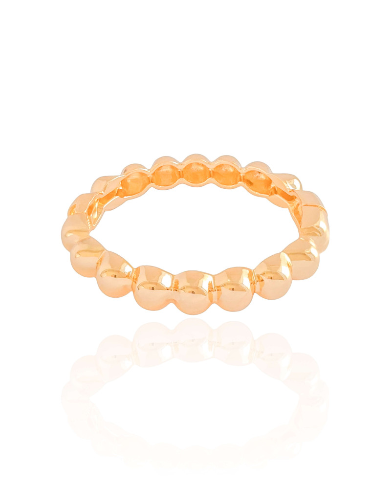Bracelete Bolas Lisas Banho Dourado