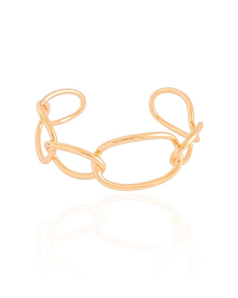 Bracelete Elos 22 mm Banho Dourado