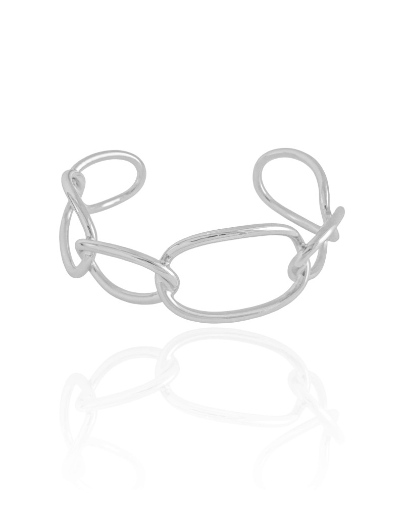 Bracelete Elos 22 mm Banho Branco