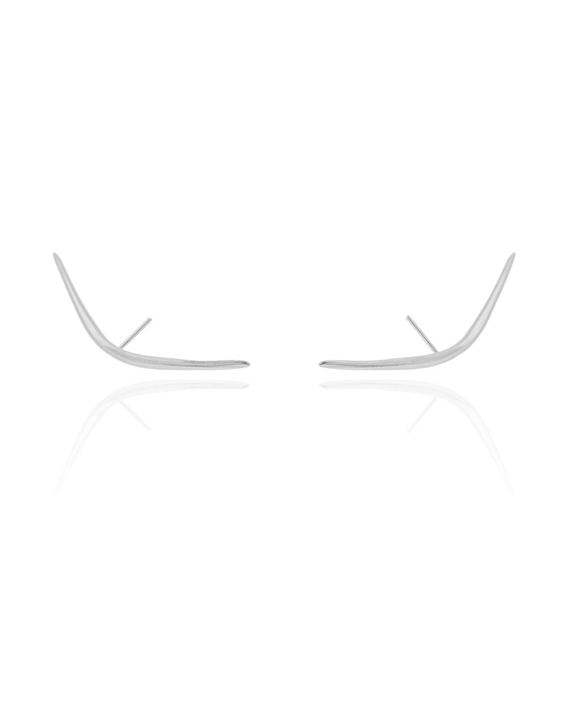 Ear Cuff Fio Liso Ródio Branco