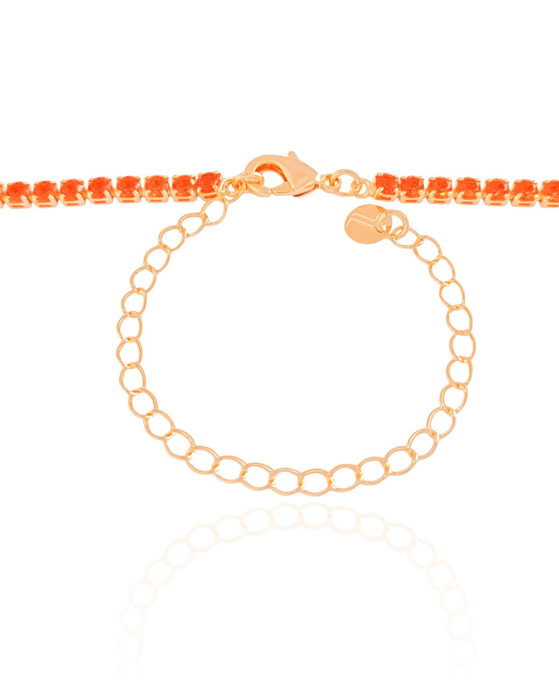 Choker Riviera Citrino 3 mm Banhado a Ouro 18K