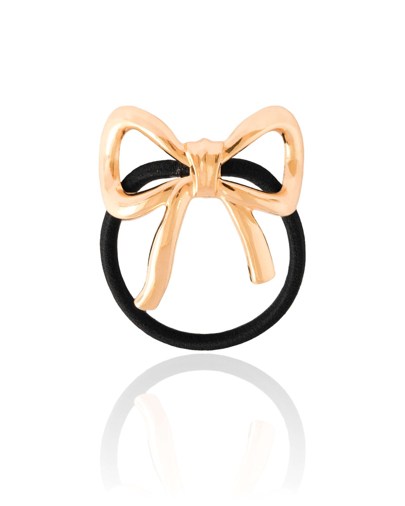 Pony Cuff Laço Banho Dourado