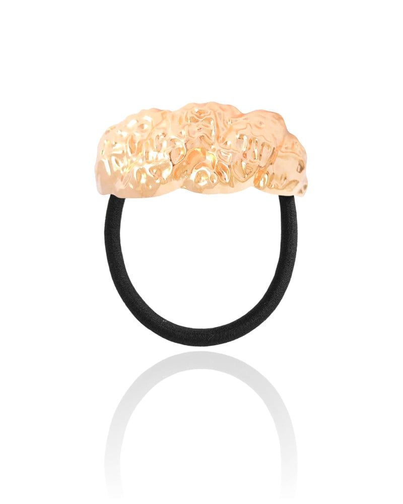 Pony Cuff Orgânico Torcido Banho Dourado