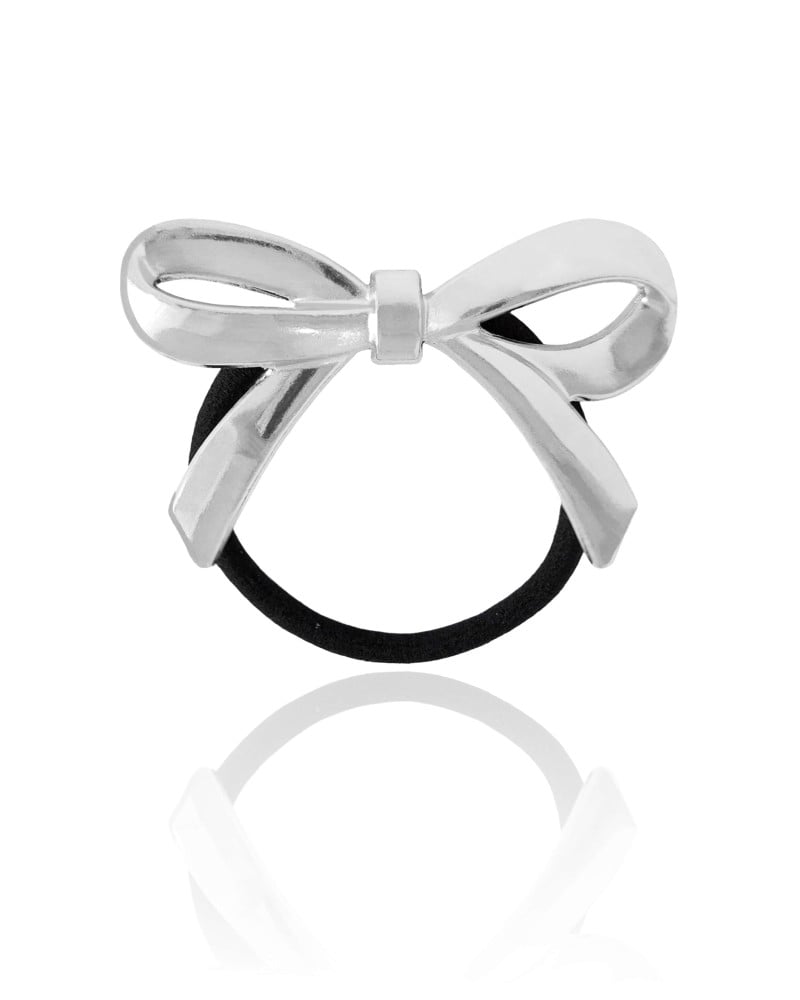 Pony Cuff Laço 4.0 cm Banho Branco