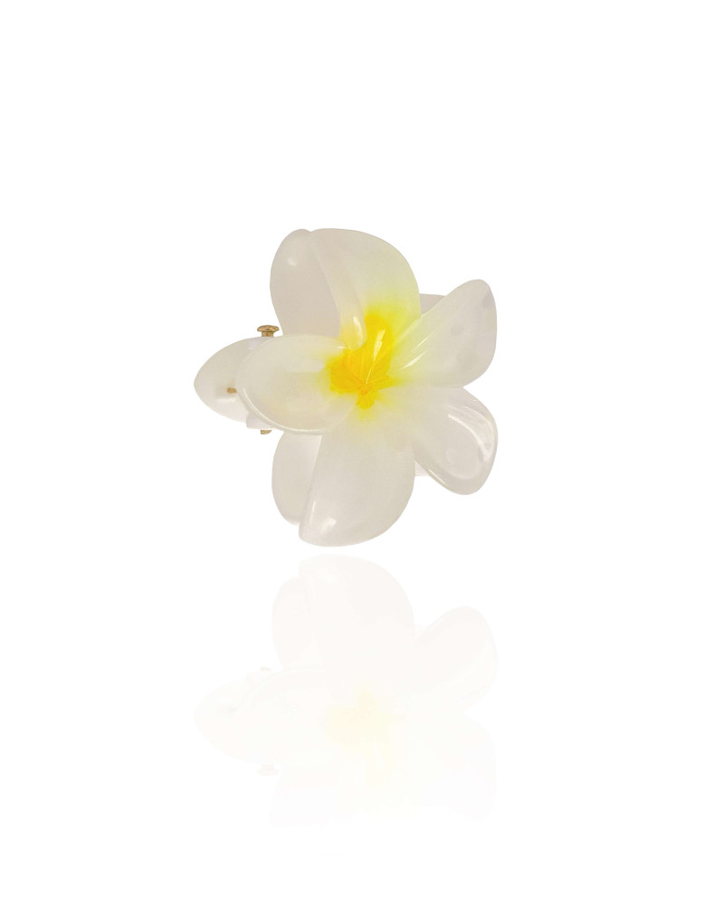 Presilha Flor Tropical Amarela Tamanho P
