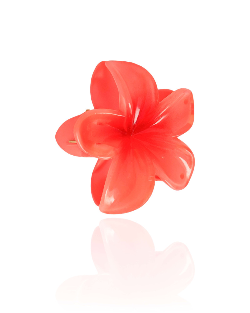 Presilha Flor Tropical Salmão Tamanho G