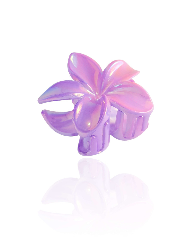 Presilha Flor Degradê Lilás Brilhante Tamanho G