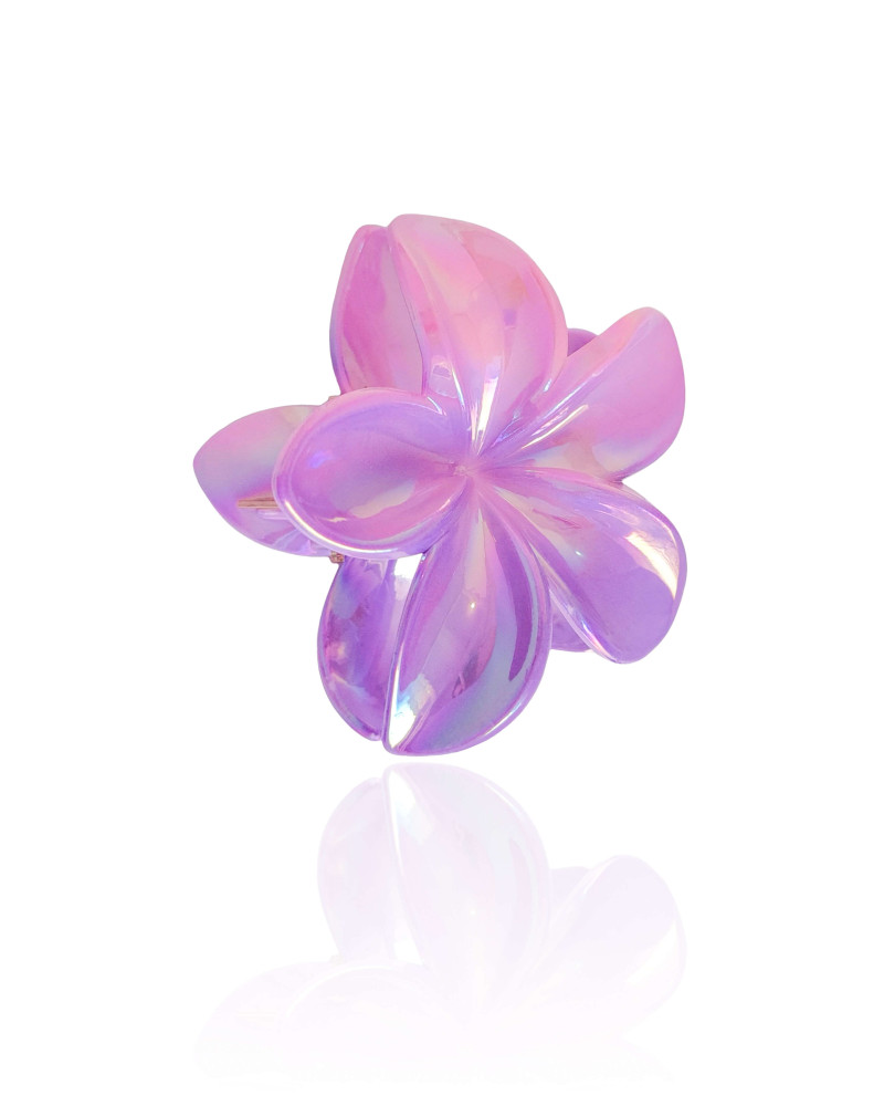 Presilha Flor Degradê Lilás Brilhante Tamanho G